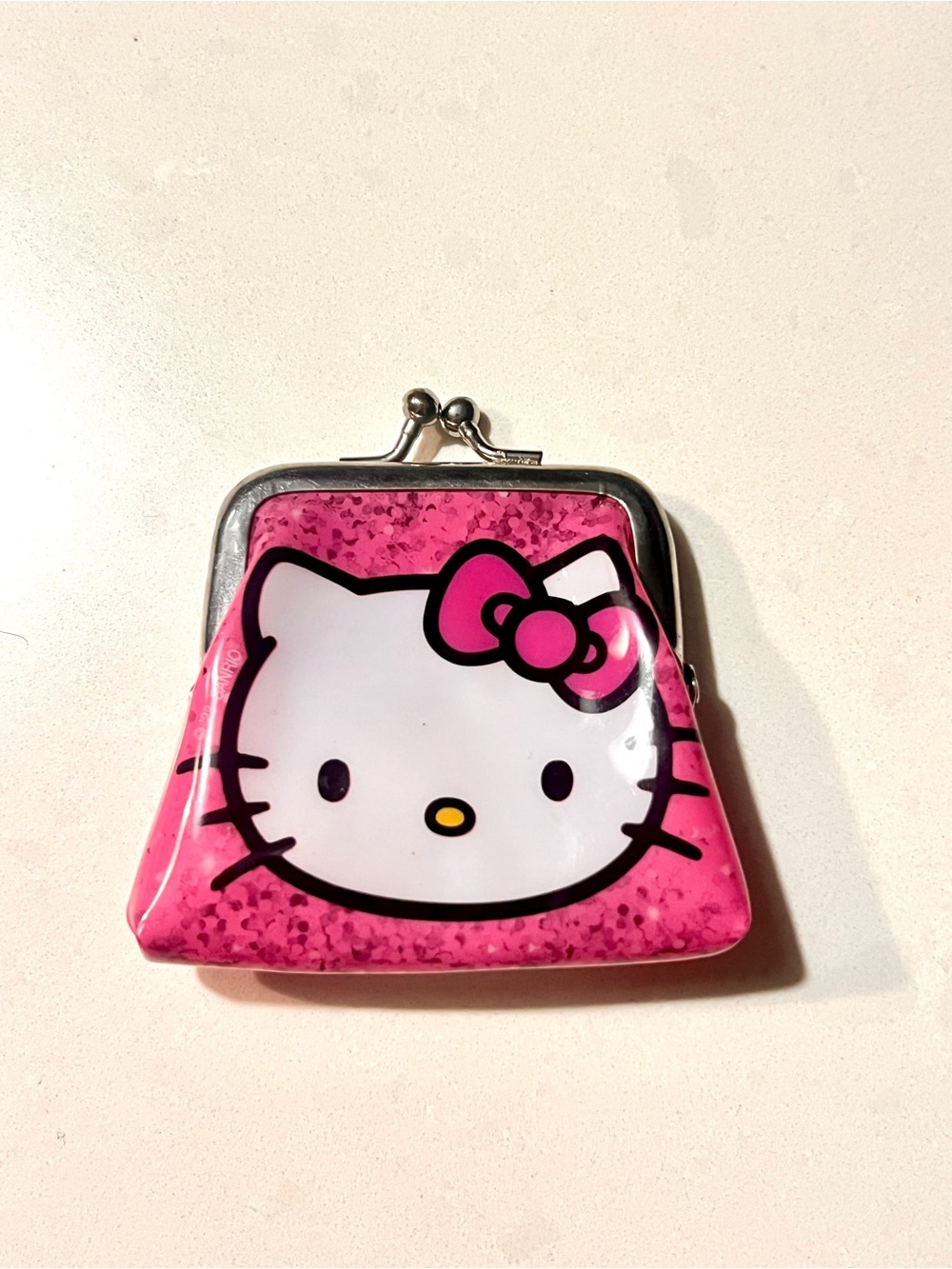 Hello Kitty Pink Glitter Coin Purse